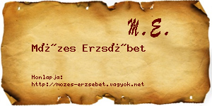 Mózes Erzsébet névjegykártya